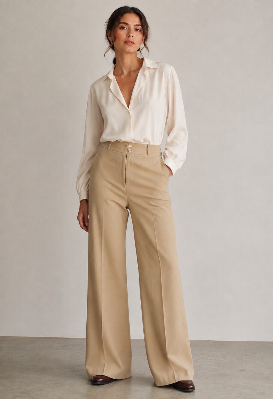 Talbots Khaki Dress Pants Trousers Sz 10P Preppy Minimalism Office